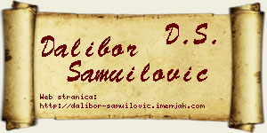 Dalibor Samuilović vizit kartica
